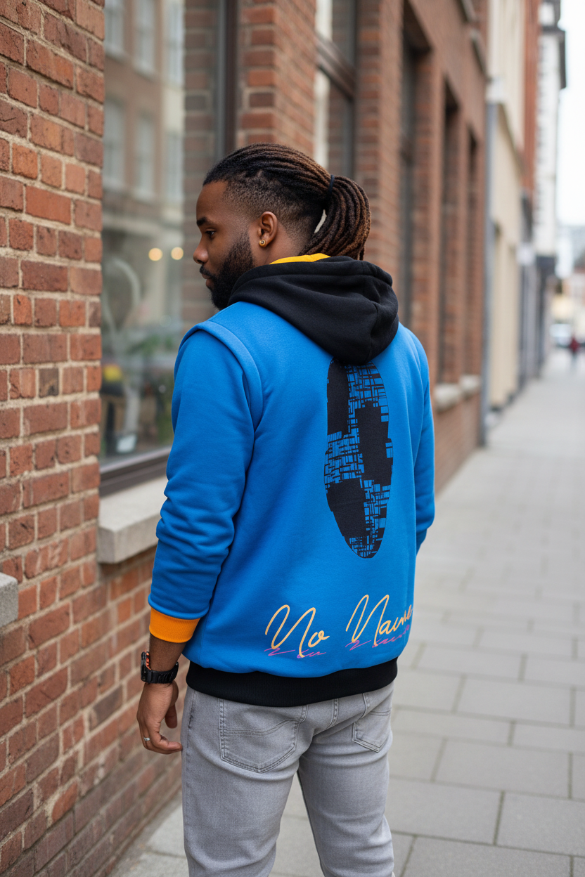 Back view correct with orange cuffs